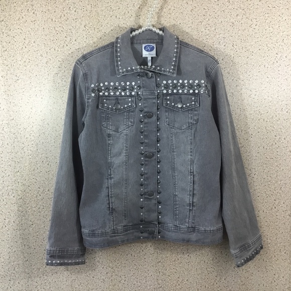 Diane Gilman Grey Denim Jacket, S - Picture 1 of 5